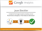Google Ecommerce Analytics: From-Data to Decisions Certificate